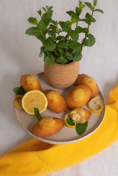 Madeleines citron et Menthe Verte